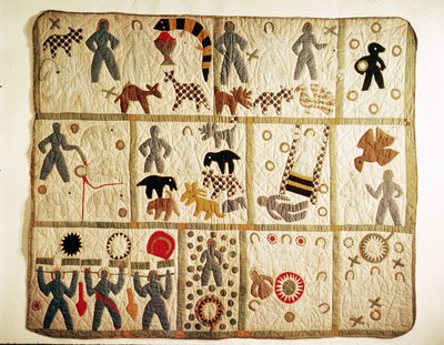 Colcha bíblica, Virginia (algodón con apliques) de American School