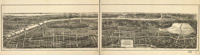Vista aérea de esa porción de los distritos 23 y 24 de la ciudad de Nueva York, al oeste del ferrocarril de Nueva York y Harlem, y del Gran Bulevar y Concourse que conecta la isla de Manhattan con el sistema de parques al norte del río Harlem de American School