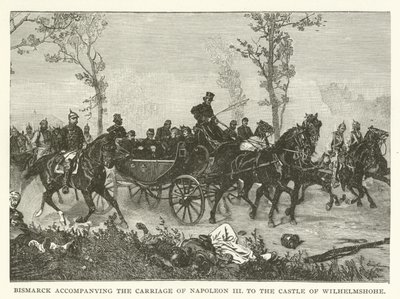 Bismarck acompañando el carruaje de Napoleón III al Castillo de Wilhelmshöhe de American School