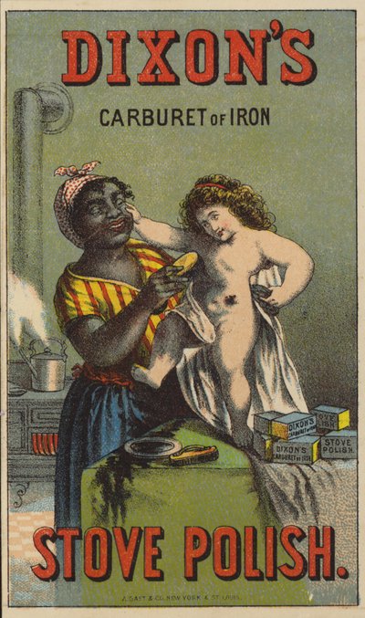 Mujer Negra Puliendo a un Niño de American School