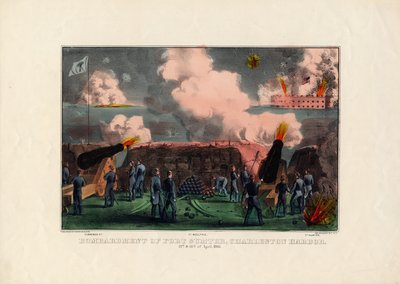 Bombardeo de Fort Sumter, Charleston Harbor, 12 y 13 de abril de 1861 de American School