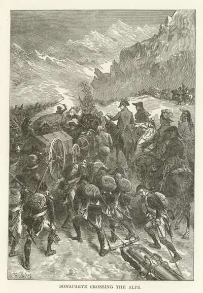 Bonaparte cruzando los Alpes de American School