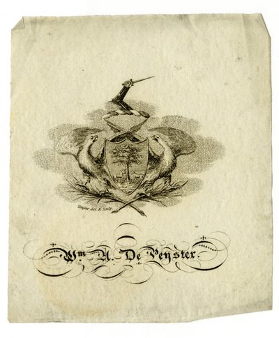 Exlibris de William Axtell De Peyster (1793-1856), c.1840 de American School