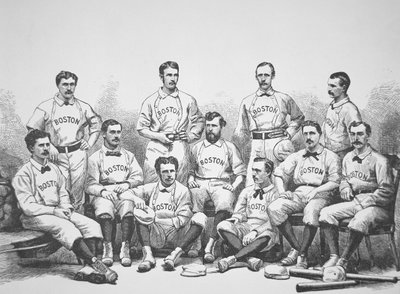 Boston Red Sox, Campeones Nacionales en 1874 (grabado) de American School