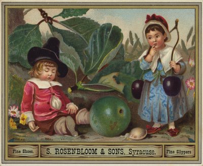 Niño dormido después de comer demasiada fruta de American School