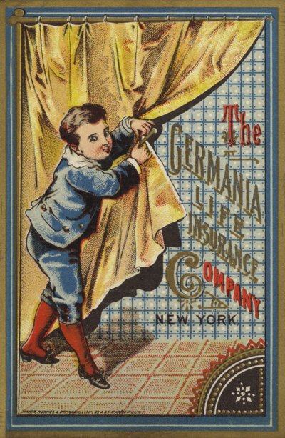 Niño abriendo la cortina de American School