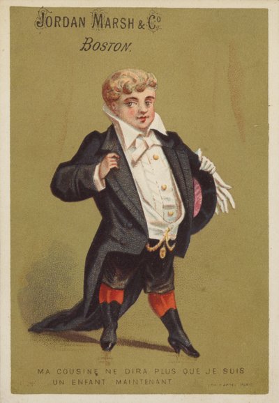 Niño vistiendo ropa de adulto de American School