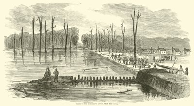 Ruptura en el dique del Misisipi, cerca del canal, marzo 1863 de American School