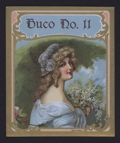 Buco No 11, etiqueta de cigarro (chromolitho) de American School