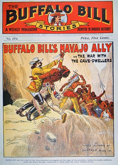 Aliado Navajo de Buffalo Bill, ilustración de portada de 