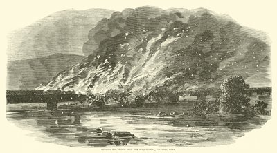 Quema del puente sobre el Susquehanna, Columbia, Penn, junio 1863 de American School