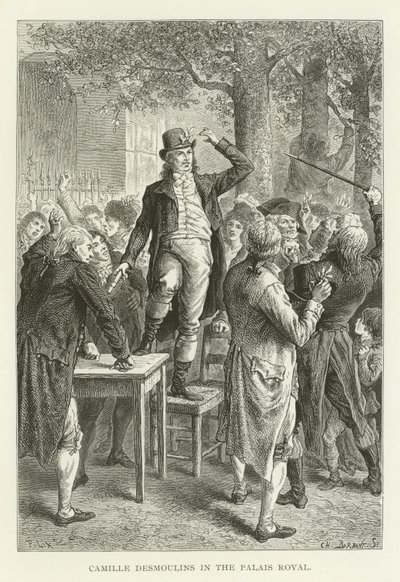 Camille Desmoulins en el Palais Royal de American School