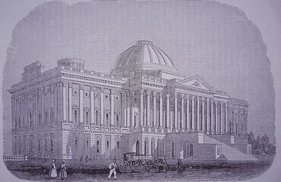 Edificio del Capitolio, Washington DC, EE.UU., c.1848 de American School
