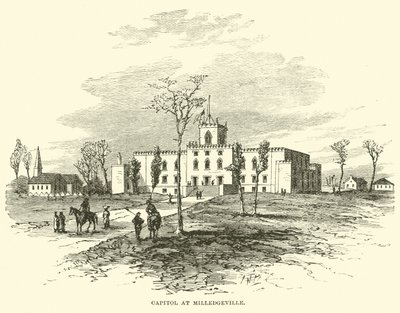 Capitolio en Milledgeville, noviembre 1864 de American School
