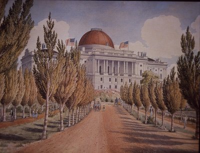 Edificio del Capitolio, Washington DC, EE.UU., c.1845 de American School