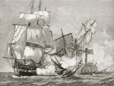 Captura del Guerriere por la Constitución el 19 de agosto de 1812, de 
