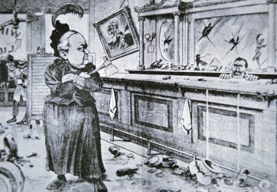 Carry Nation con su hacha, c.1905 de American School