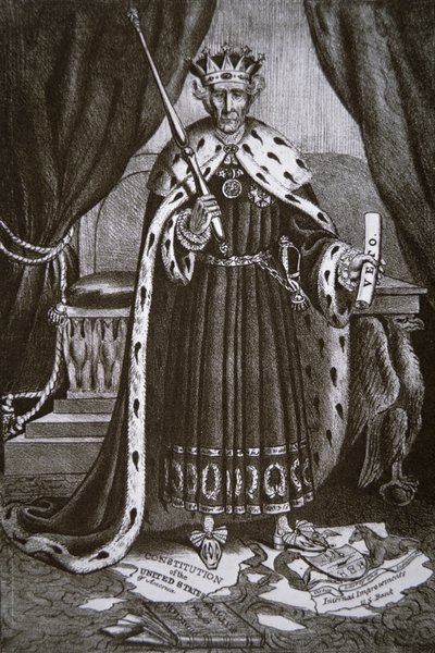Caricatura que representa al General Andrew Jackson como 