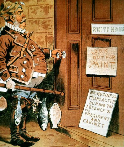 Caricatura del Presidente Chester A. Arthur de la Revista 
