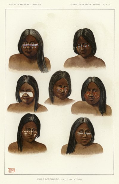 Pintura facial característica de American School