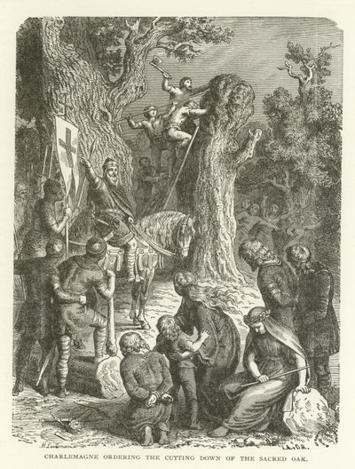 Carlomagno ordenando la tala del Roble Sagrado de American School