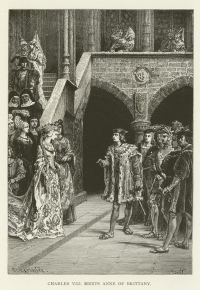 Carlos VIII se encuentra con Ana de Bretaña de American School