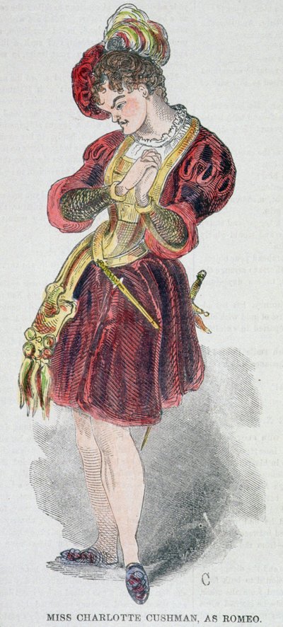 Charlotte Cushman (1816-76) disfrazada de Romeo, 1851 de American School