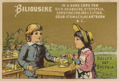 Niños dando medicina a una muñeca de American School