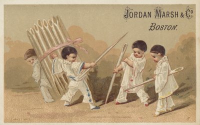 Niños con agujas de coser de American School