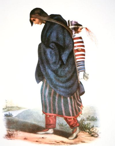 Madre y bebé Chippewa, c.1821 de American School