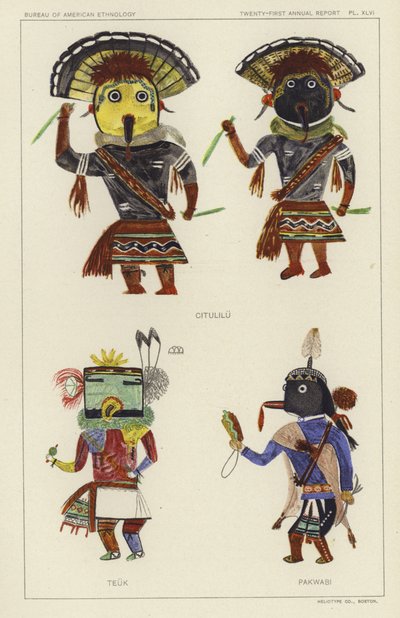 Citulilu, Teuk, Pakwabi (litografía en color) de American School