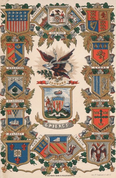 Escudos de armas de varias ciudades del mundo de American School