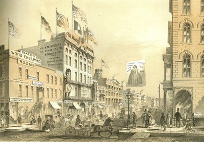 Col. Woods Museum, de Chicago Illustrated, con descripciones literarias de James W. Sheahan, publicado por Jevne & Almini, Chicago, 1866-67 de American School