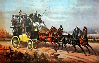 Carruaje del Coronel Kane, publicado por J. B. Brewster & Co de American School