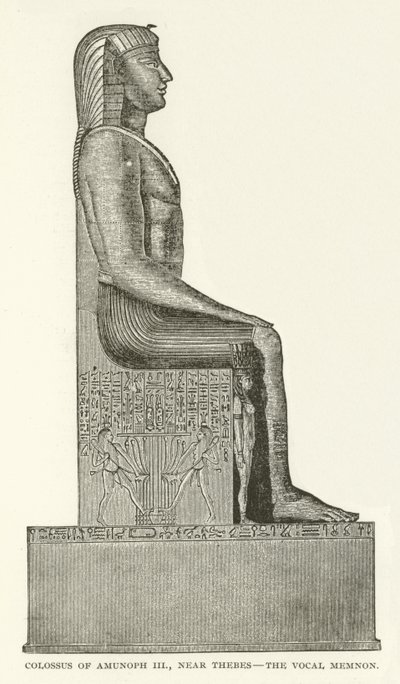 Coloso de Amenofis III, cerca de Tebas, el Memnón Vocal de American School
