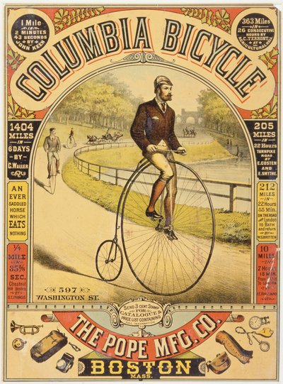 Anuncio de bicicleta Columbia, c.1890s de American School