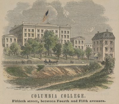 Columbia College, Calle Cincuenta, entre la Cuarta y la Quinta Avenida, 1865 de American School
