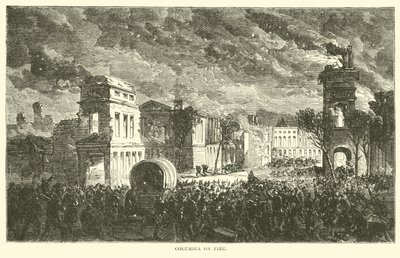 Columbia en llamas, febrero 1865 de American School