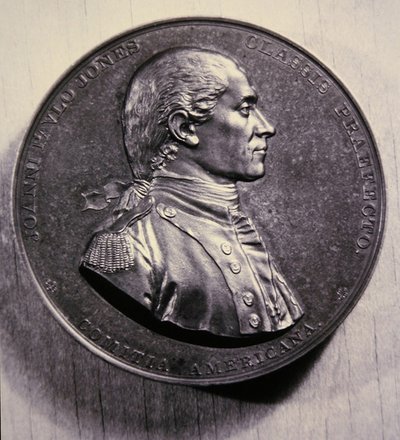 Medalla conmemorativa de John Paul Jones, después de un retrato de Jean-Antoine Houdon de American School