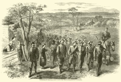 Prisioneros confederados siendo conducidos de Jonesborough a Atlanta, septiembre de 1864 de American School