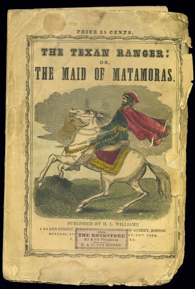 Portada de The Texan Ranger: o, la doncella de Matamoras, un cuento de la guerra mexicana, por Joseph Holt Ingraham (1809-60) de American School
