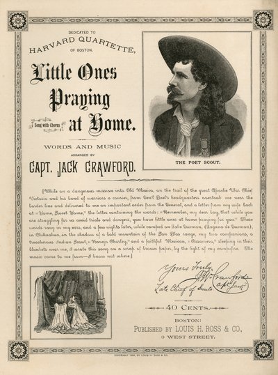Portada de la partitura de Pequeños rezando en casa de American School