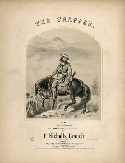 Portada de la partitura de The Trapper, 1857 de American School