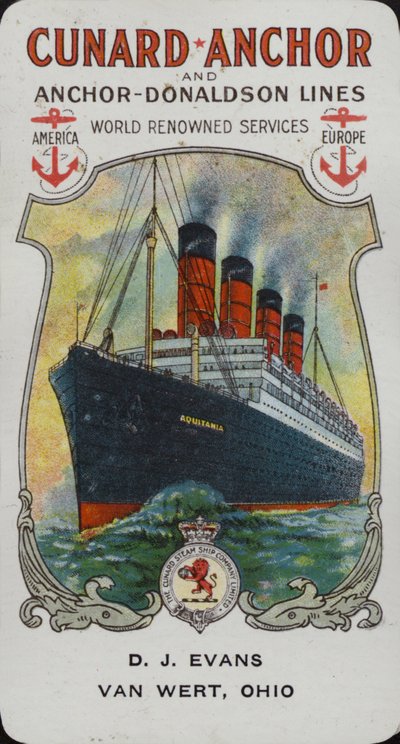 Barco de Cunard - Aquitania de American School