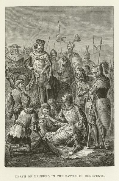 Muerte de Manfredo en la Batalla de Benevento de American School
