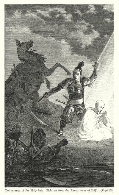 Liberación del Santo San Nichiren del verdugo de Hojo de American School