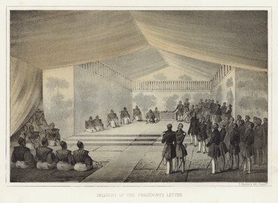 Entrega de la carta del Presidente, Kurihama, Japón, 14 de julio de 1853 de American School