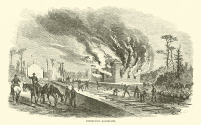 Destruyendo ferrocarriles, abril 1863 de American School