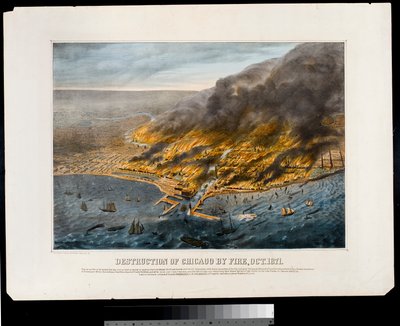 Destrucción de Chicago por el fuego, octubre de 1871 de American School