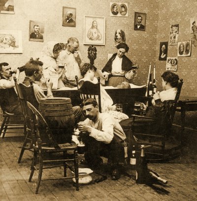 Detalle de McCarthys Wake (Parte 1), 1899 de American School